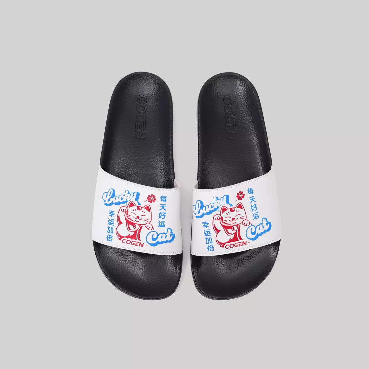 Cogen Sendal Slop Pria Sandal Slide Artisan Series - Lucky Cat