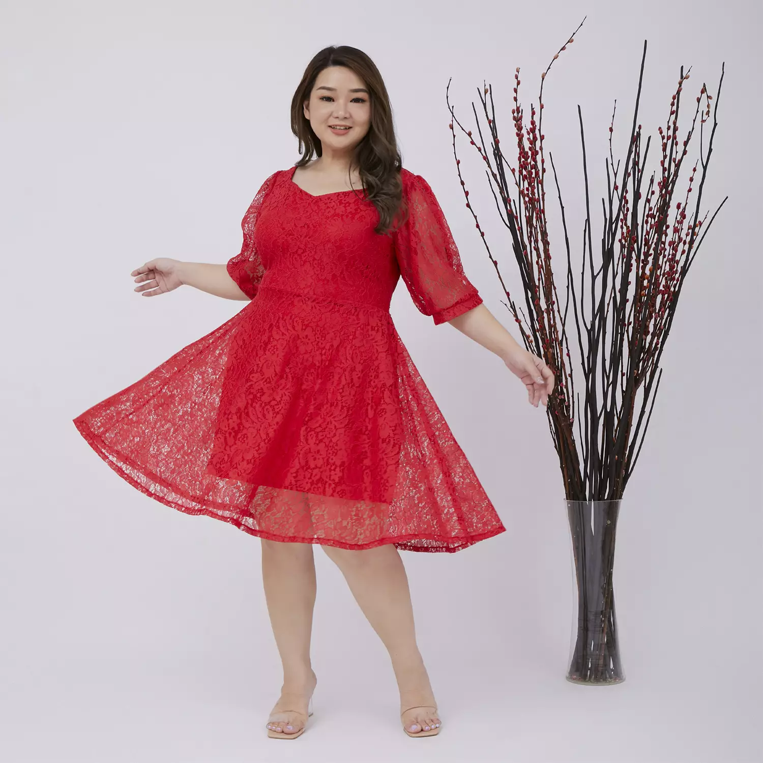 Plus Size Dress Ji Soo Red