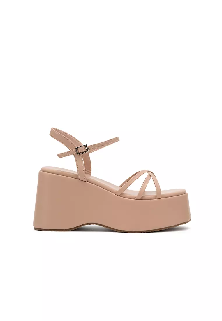 Discount on Nose  shoes - SKU: Strappy Platform Wedge Heel Sandal