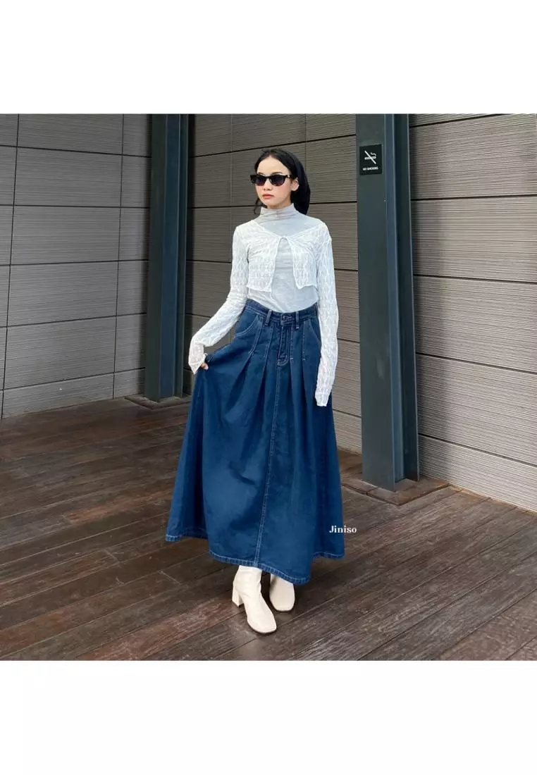 Highwaist Rok Ashley Jeans Panjang 908 SEVENTY