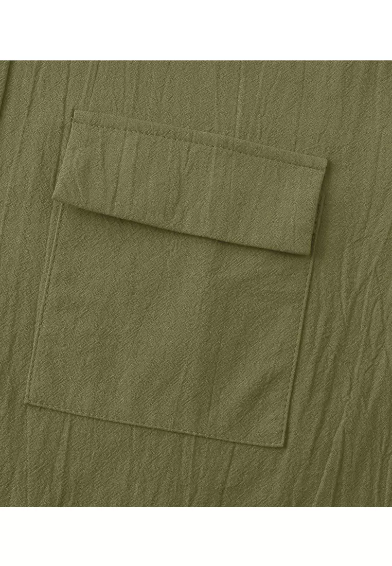 Loose Square-neck Linen Shirt YL-SKD01