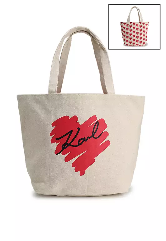 K/Hearts Reversible Shopper Tote Bag