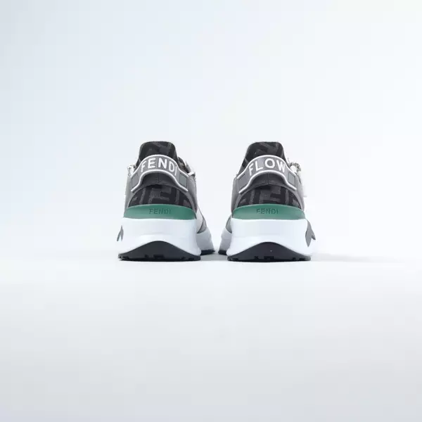Sepatu FENDI FLOW FF GREEN WHITE TAUPE SNEAKER 100% ORIGINAL