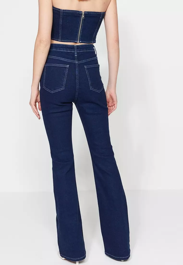 Trendyol High Waist Flare Jeans 2024, Buy Trendyol Online