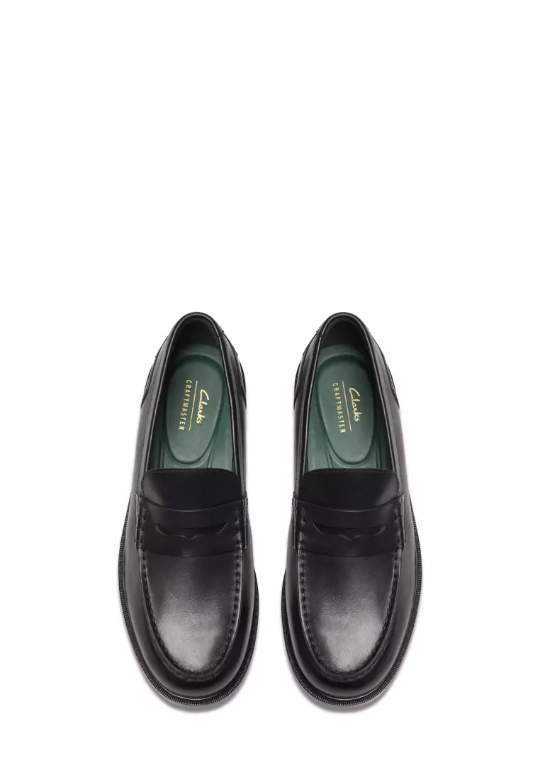 Mens Craft James Lo Loafers - Black Leather