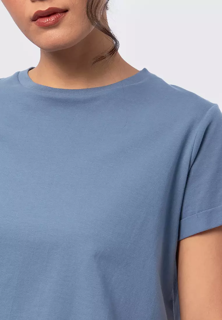 Basic Cropped Cotton T-Shirt