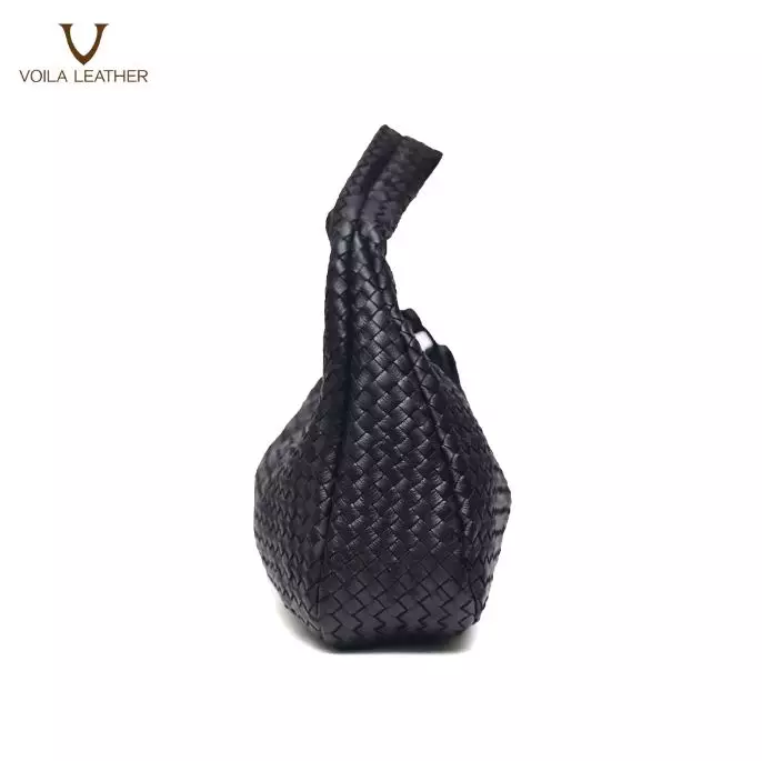 VOILA LEATHER Tas Tote Tas Shoulder Wanita Kulit Asli Gneuine Leather Tote Bag Shoulder Bag BERNA Black