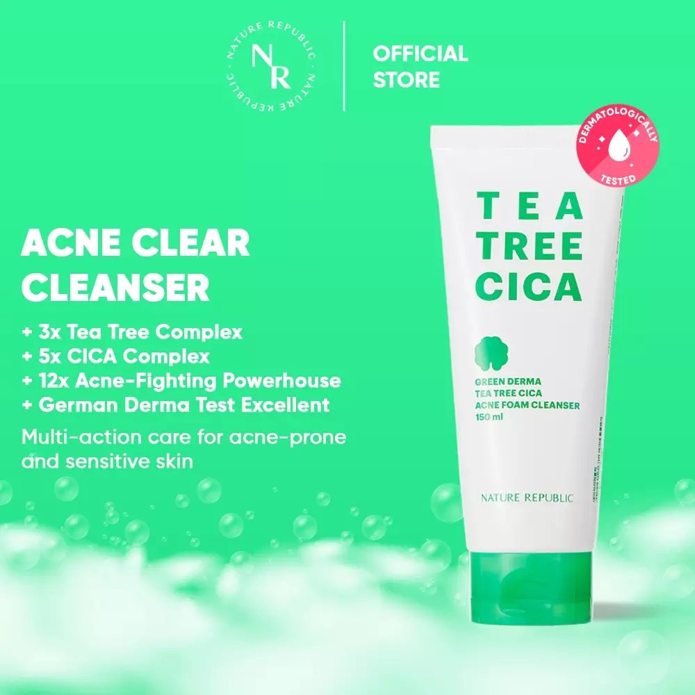Green Derma Tea Tree Cica Acne Foam Cleanser