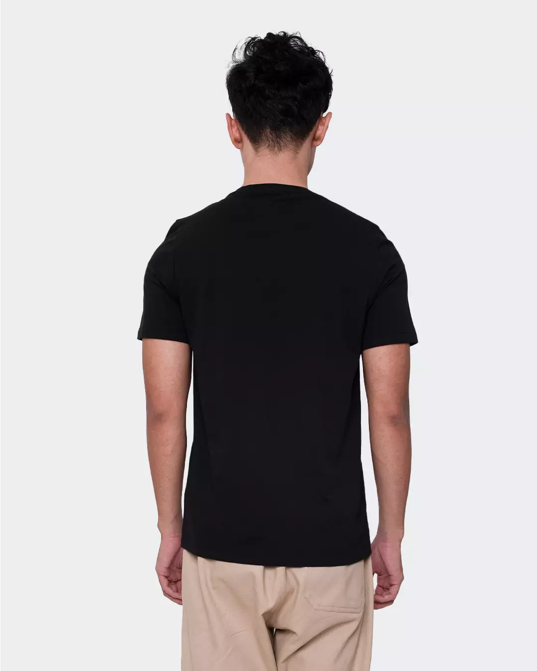 MANZONE Kaos pria lengan pendek SPOT- BLACK
