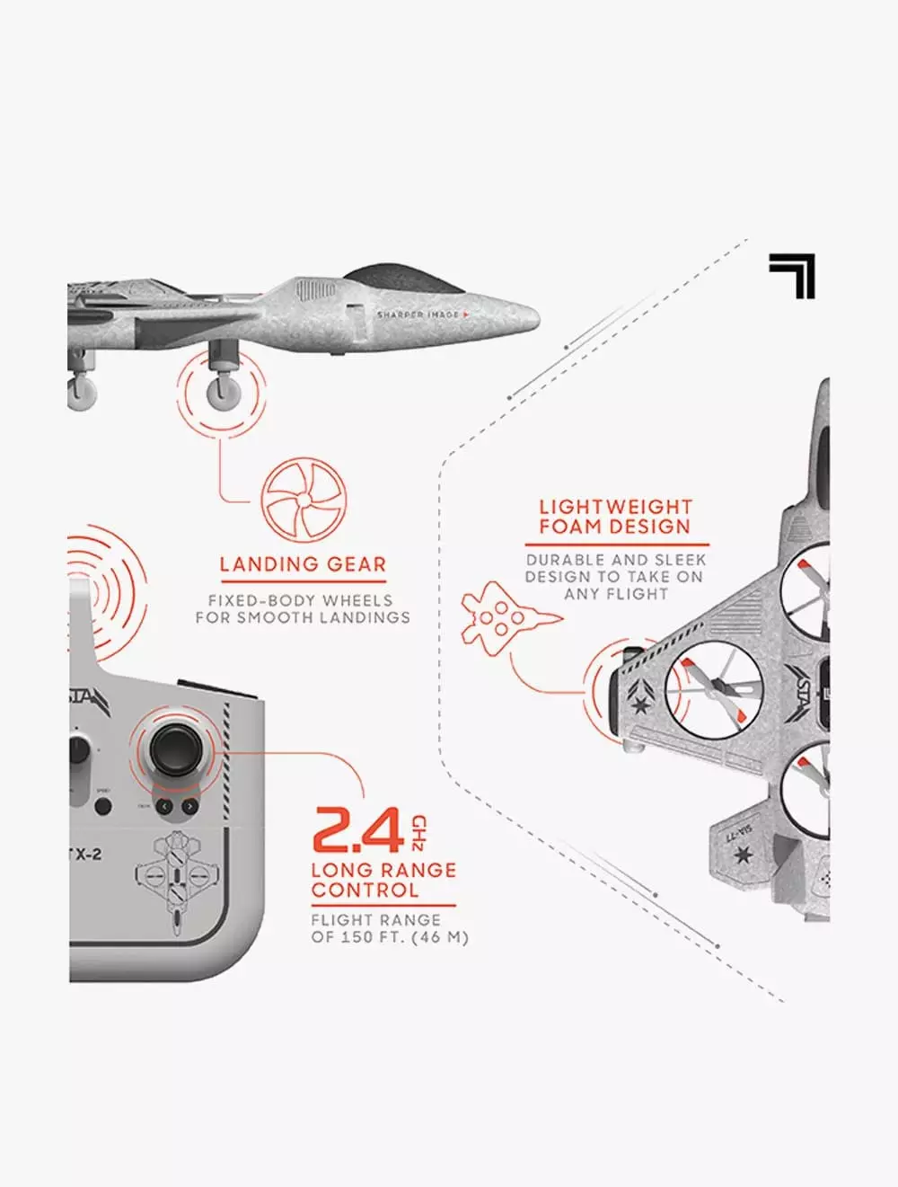 Sharper Image Drone Thunderbolt Jet X2 - DCP1212010151