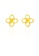 Mistgold gold Propitious Clover Earstuds in 916 Gold F59C5AC3F6E76DGS_1