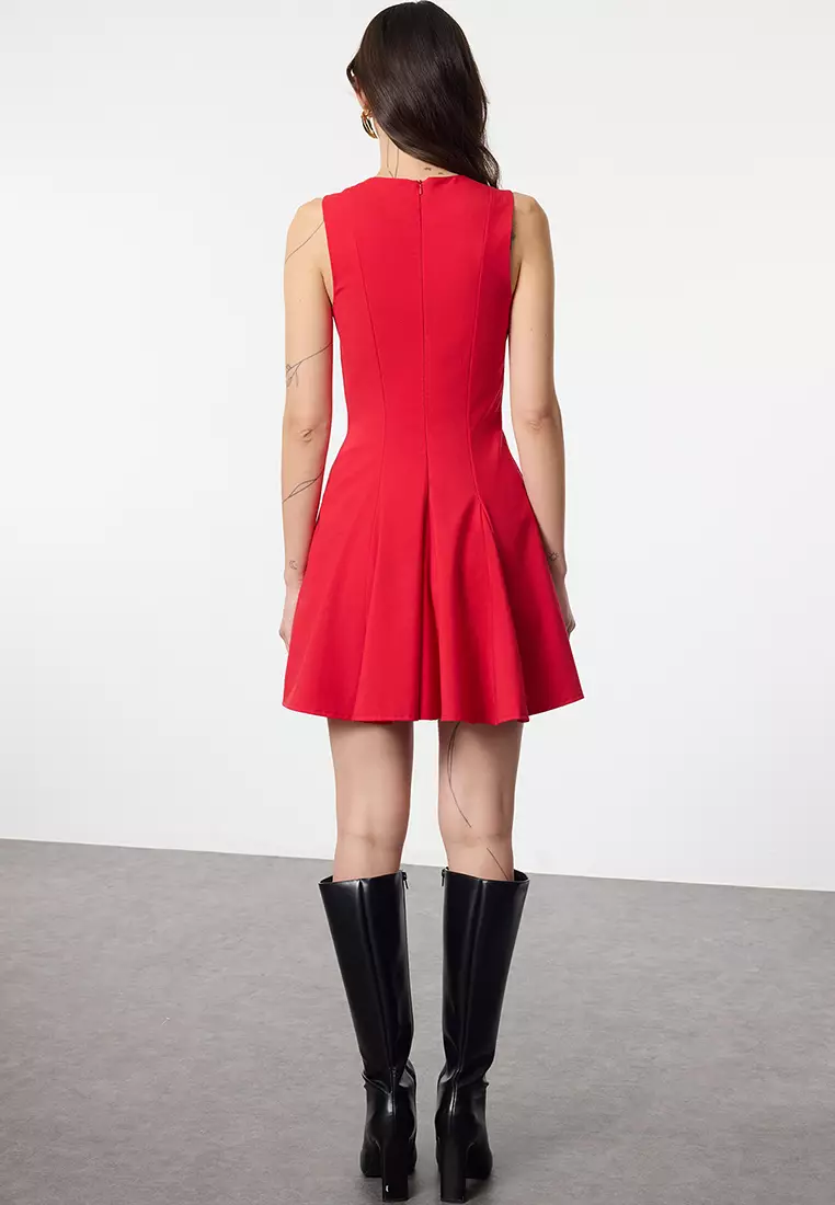 Straight Mini Sleeveless Business Regular Dress