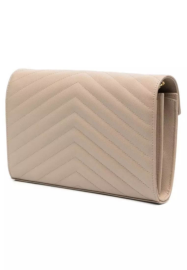 Monogram matelasse leather chain wallet sales