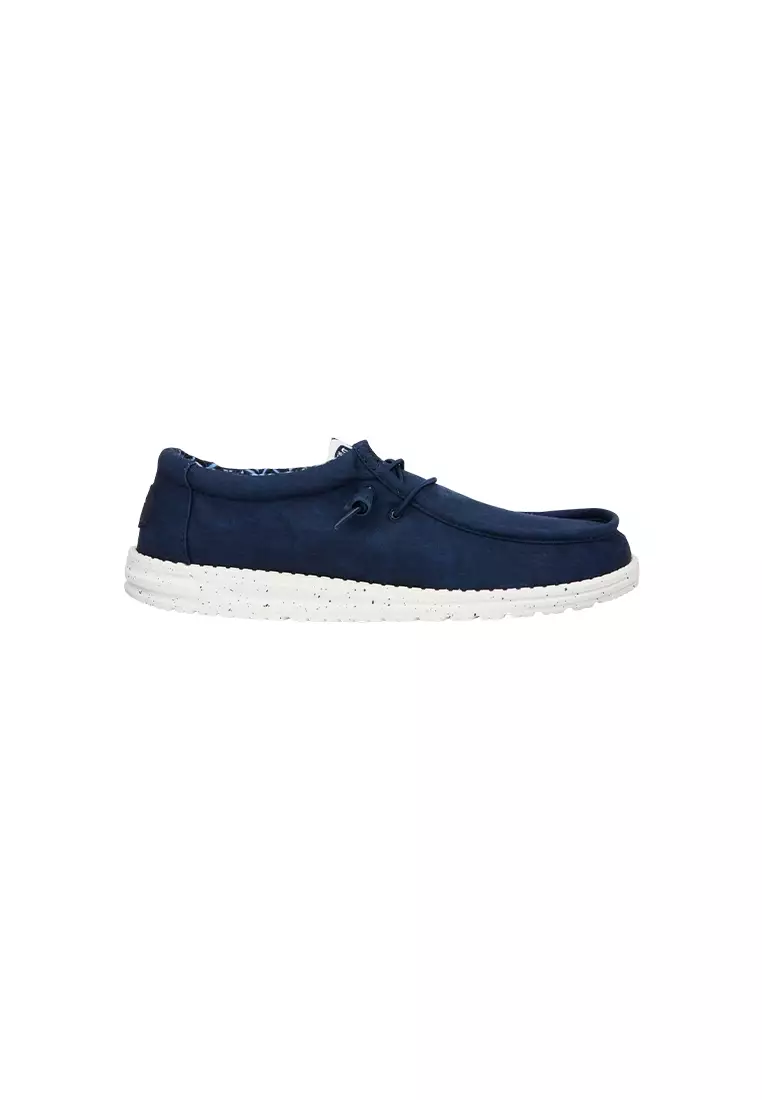 Discount on HeyDude  shoes - SKU: HeyDude Men's Wally Stretch Canvas in Navy