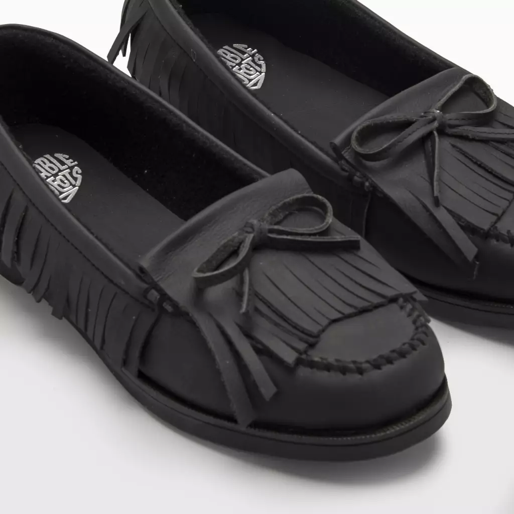 Adorable Projects - Aqitra Loafer Genuine Leather Black - Sepatu Wanita