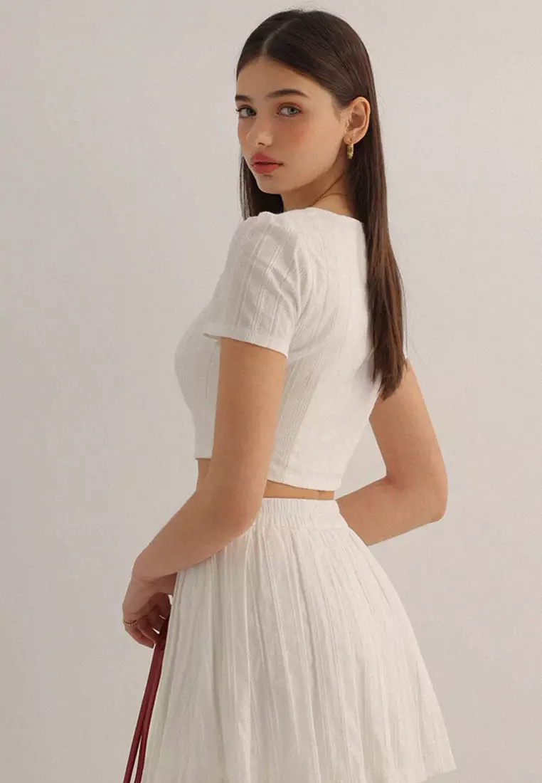 Sporty Chic Top and Skirt Set