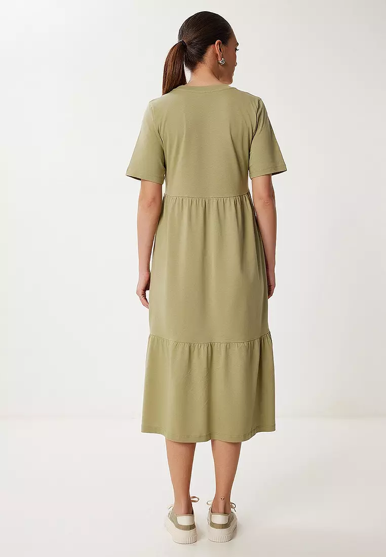 Buy Happiness Istanbul Oversize Flounce Summer Knitted Dress Online |  ZALORA Malaysia