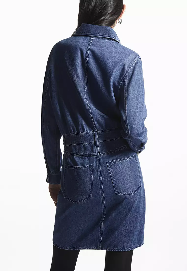 Structured Denim Shirt Dress