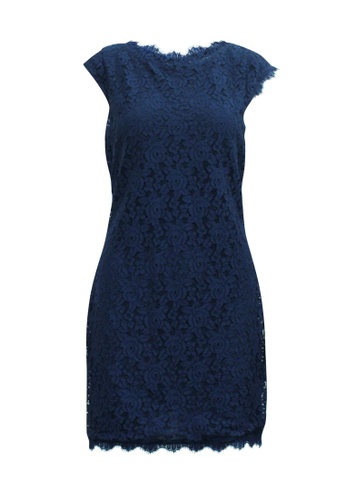 Diane Von Furstenberg blue diane von furstenberg Navy Blue Lace Dress 6A755AAD300E7DGS_1