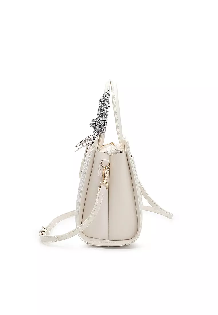 Women's Top Handle Bag / Sling Bag / Crossbody Bag (Tas Selempang / Tas Tangan) - Putih
