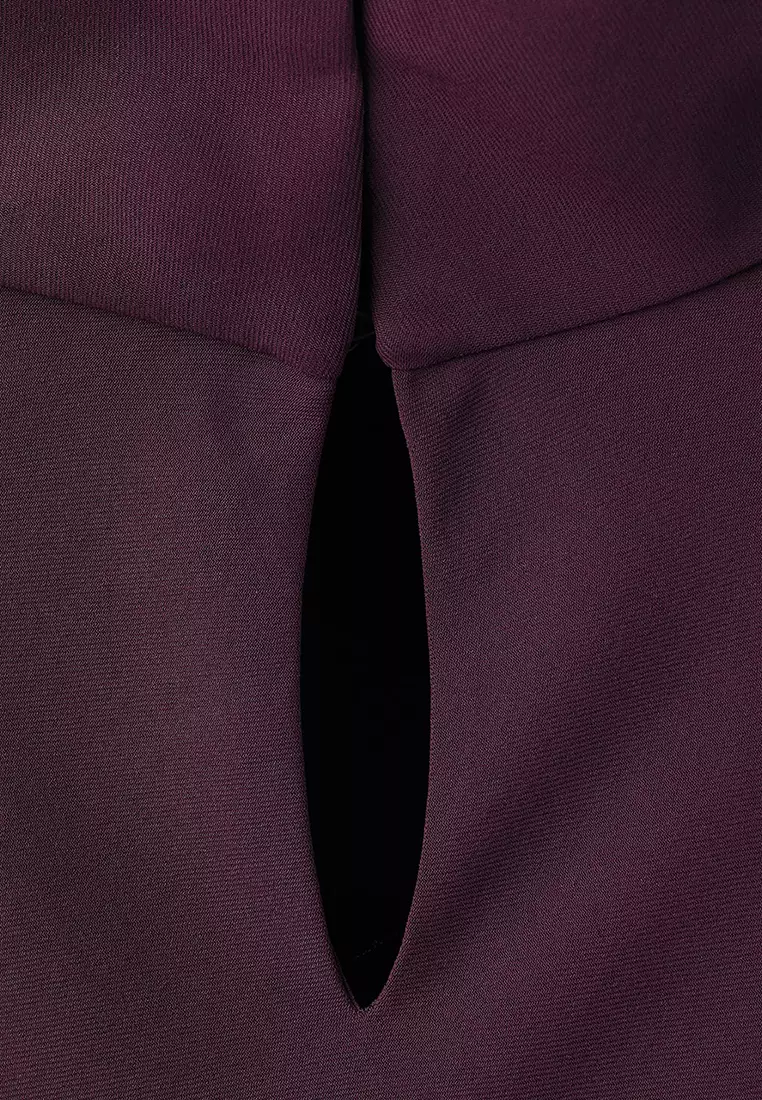 Long Dress With Draped Neck