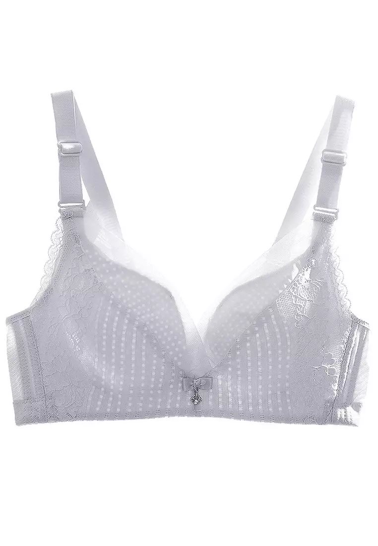 Buy ZITIQUE Non-Steel Ring Ultra-thin Sexy Bra-Gray Online