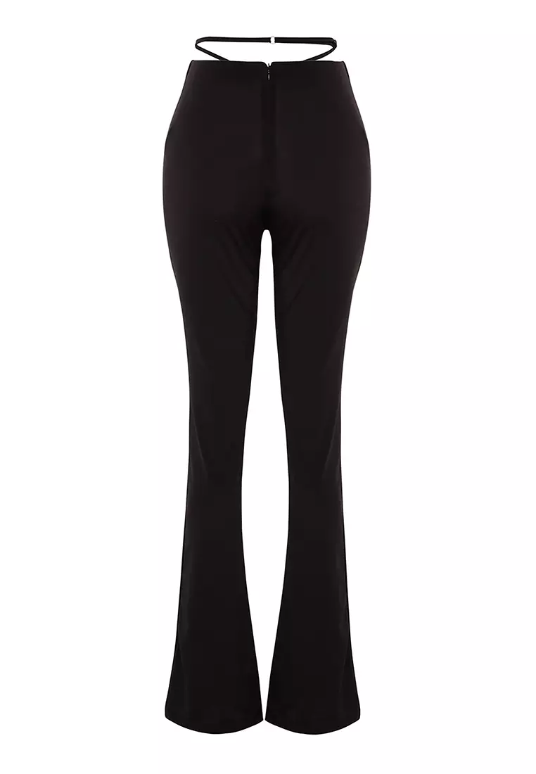 Roschel Pants - High Waisted Flared Pants in Black