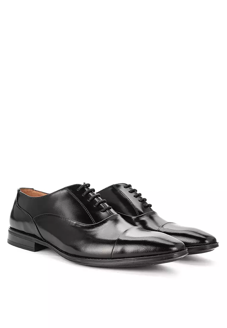 Warren Black Captoe Oxford Shoes