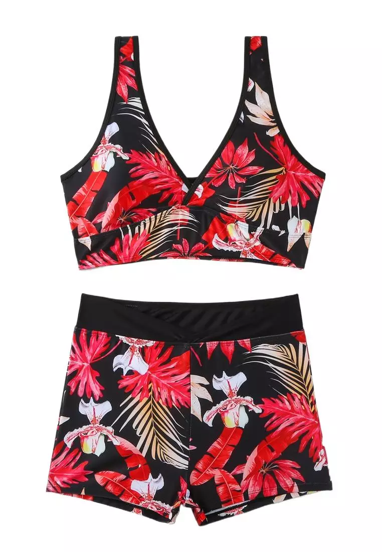 (2pcs)Sexy Printed Bikini Swimsuit