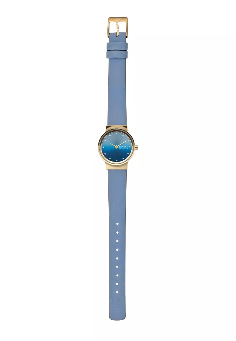 Buy Skagen Skagen Female s Freja Lille blue Leather Watch SKW3059