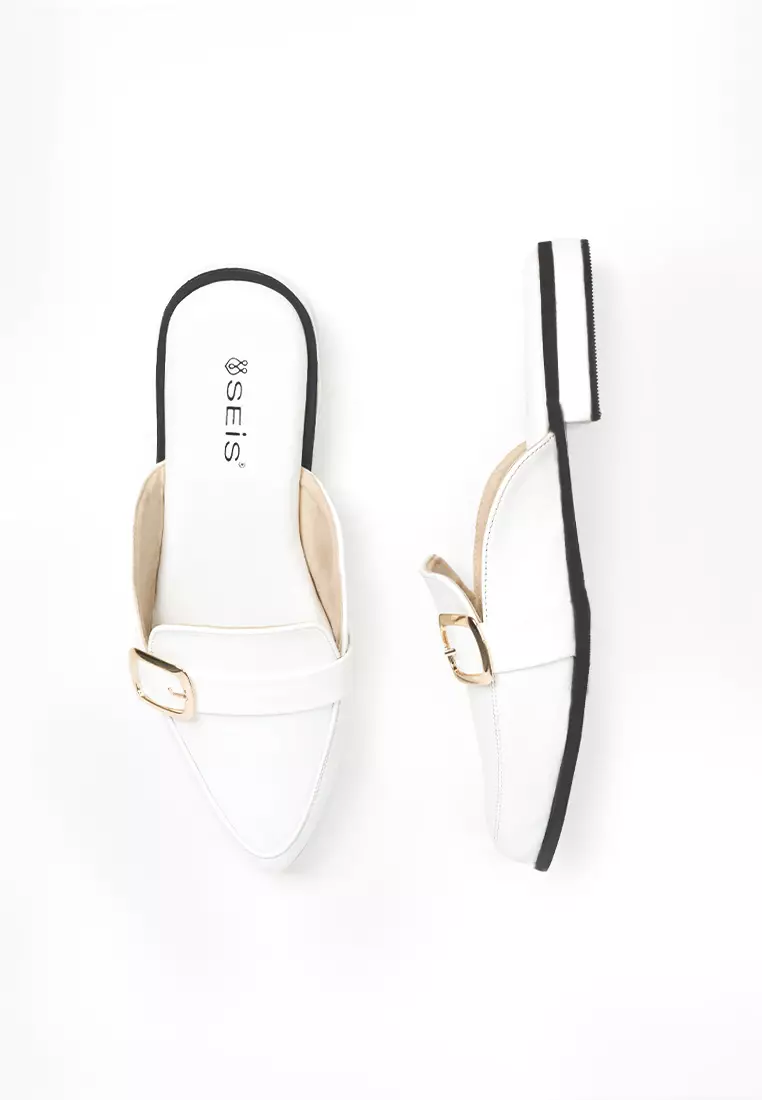 SEIS  Macys Mules Wanita - WHITE
