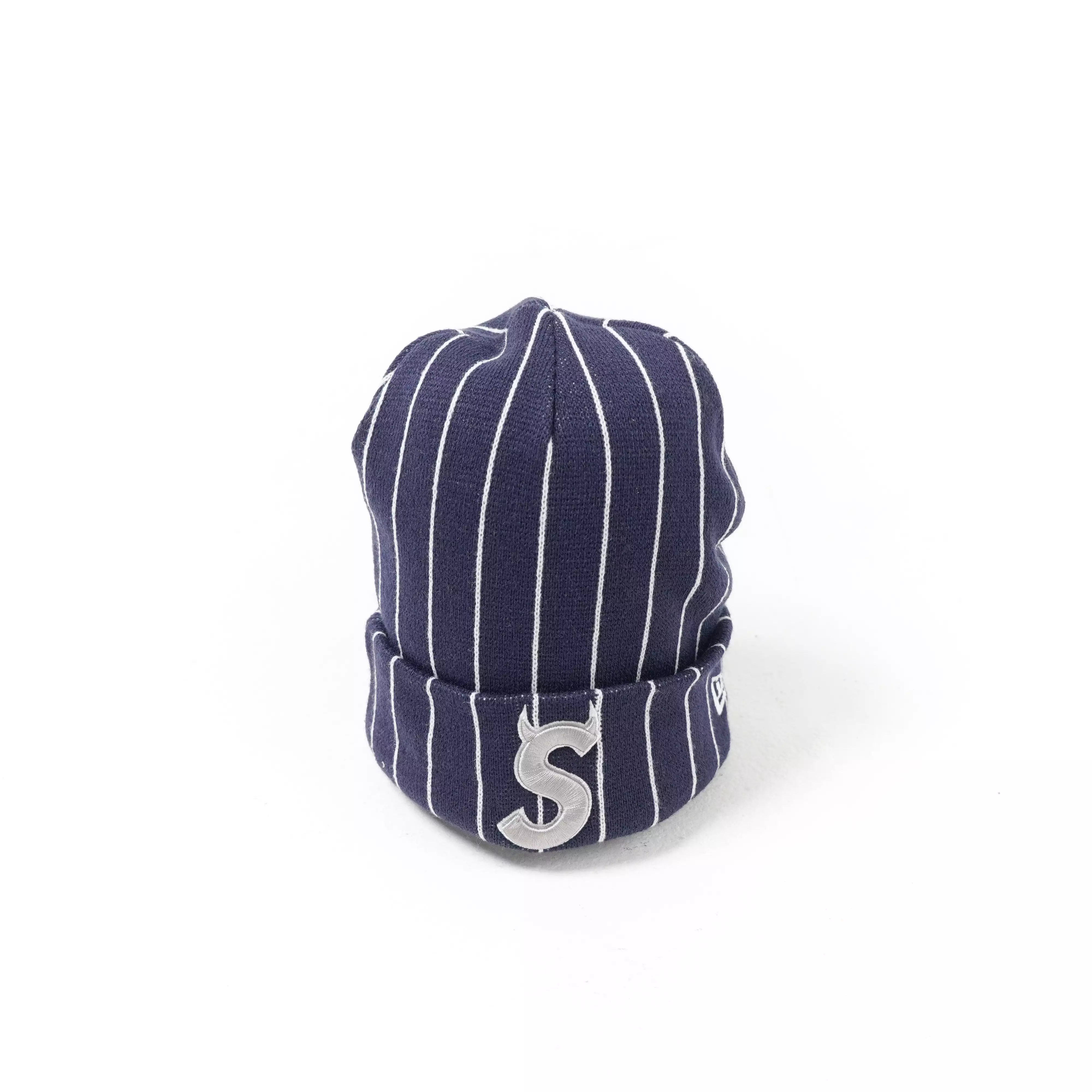 Jual Supreme Topi SUPREME X NEW ERA DEVIL S LOGO STRIPE WHITE NAVY