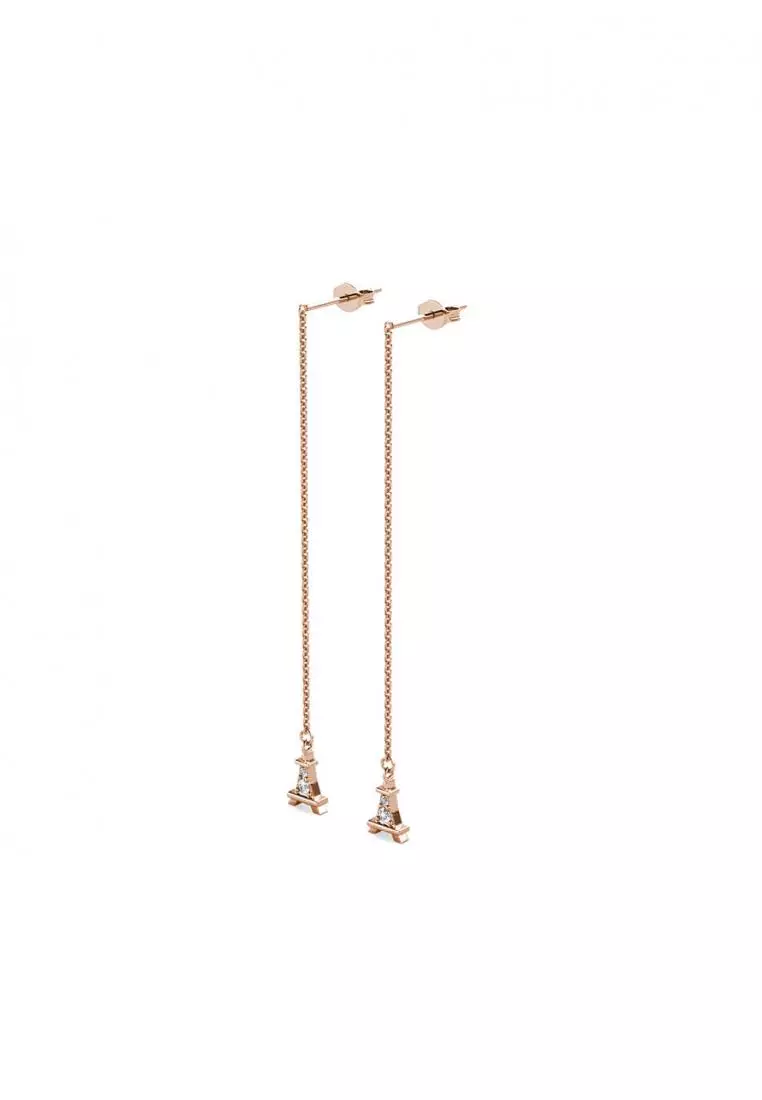 Dangling Tower Earring RG - Anting Crystal Swarovski® by Her Jewellery