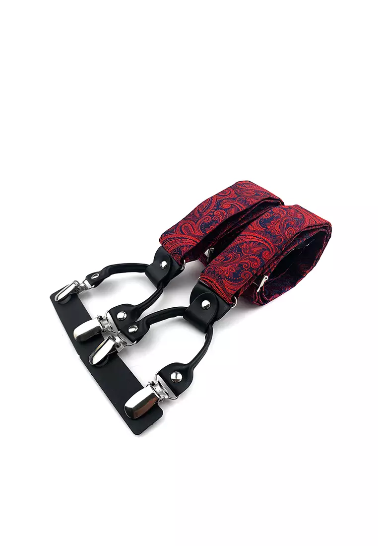 Men's Adjustable Elastic 6 Clips Suspenders