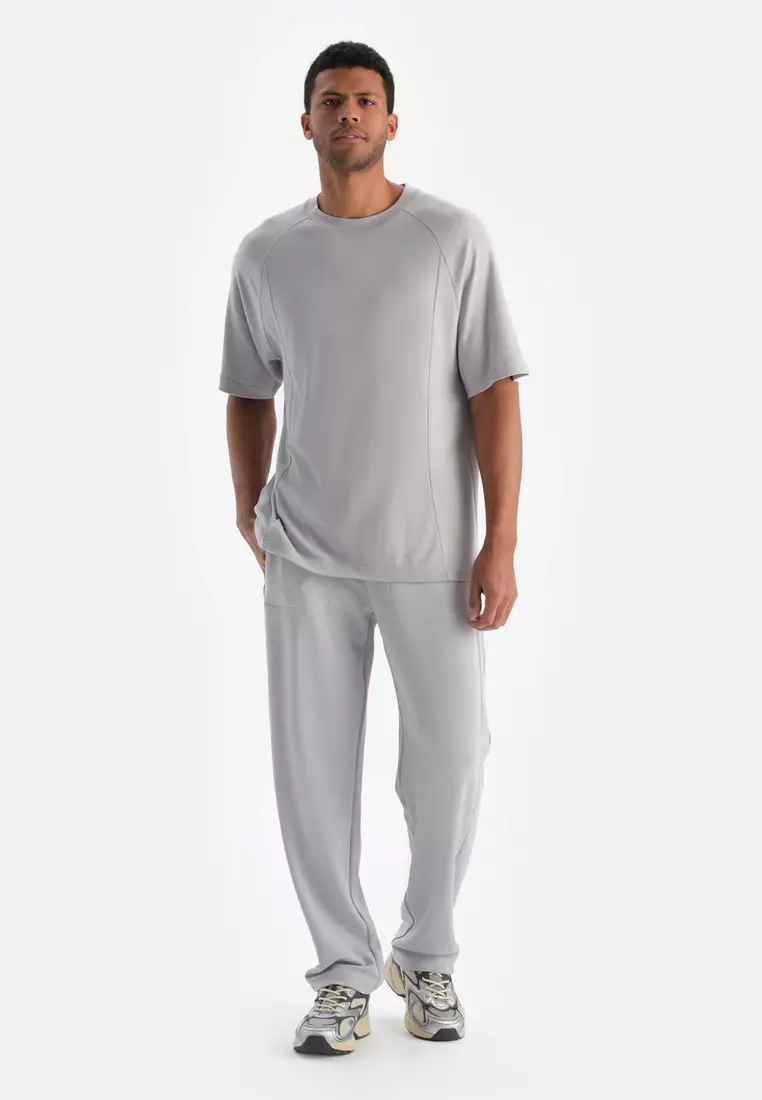 Grey Trousers, Regular, Long Leg, Activewear for Men