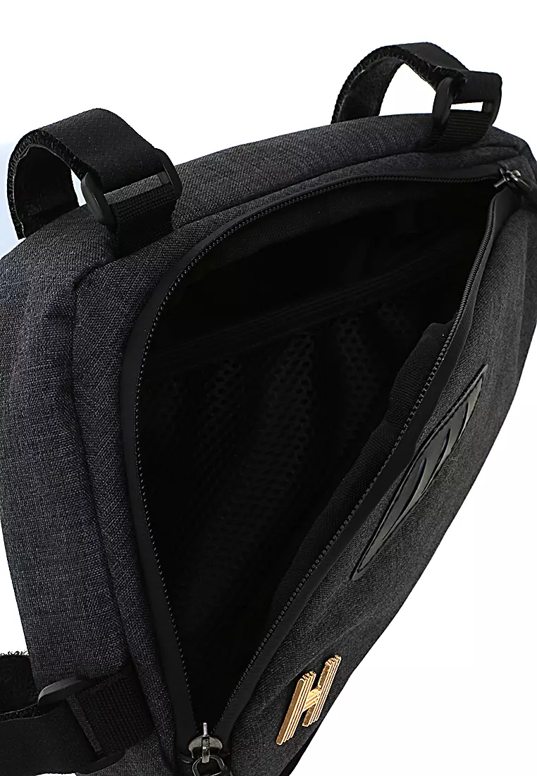 Qian Tas Sepeda Serbaguna Triangle Frame Bag Pouch Waterproof Material Polyester ORIGINAL - Black