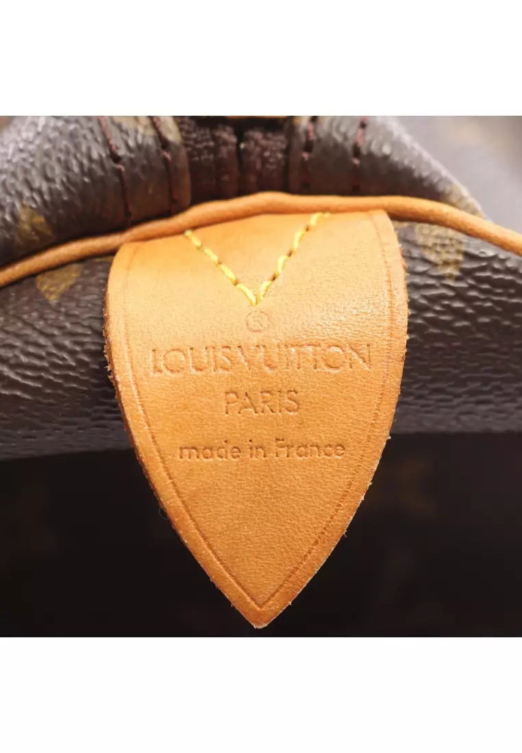 Pre-Loved Louis Vuitton Keepall 50 monogram Boston bag PVC leather Brown