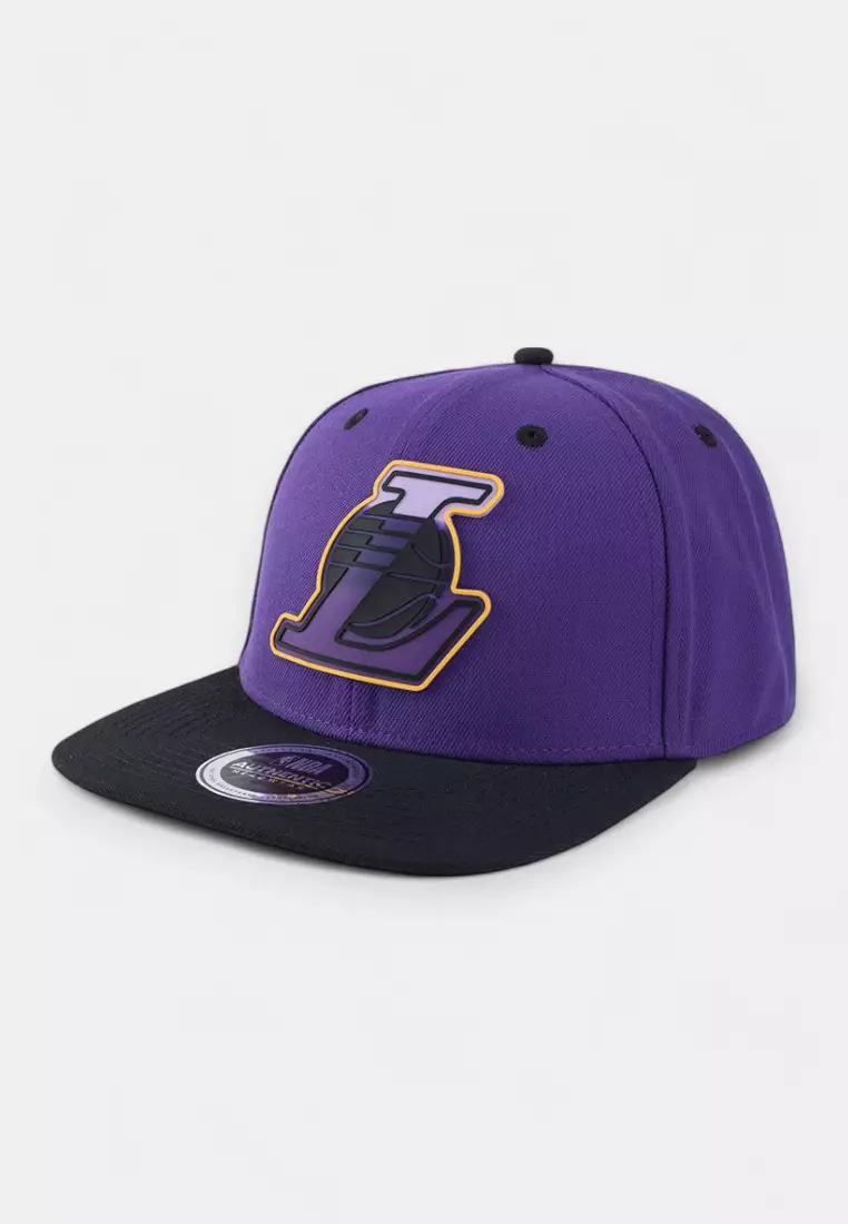 Los Angeles Lakers Flex Fit Flat Cap Real Hoops Collection