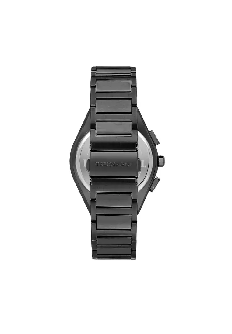 【2 Years Warranty】Trussardi Brink 44mm Men's Quartz Watch Luminous Hands R2453156002 Japan Movement