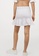 H&M white Shirring Mini Skirt 91DDCAA2F335C2GS_2