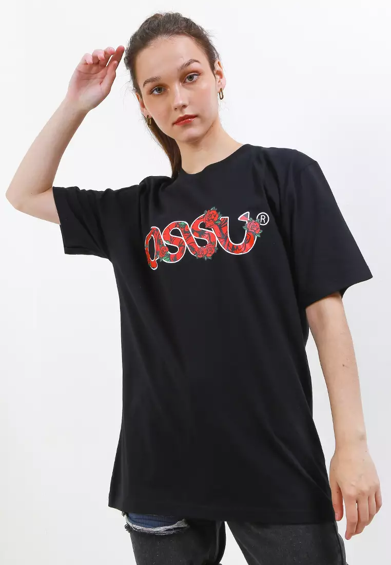 Ossu Rose Black Tshirt