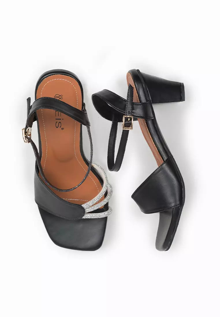 SEIS Divori Sandal Heels Pesta Wanita Hak 5 cm-Black