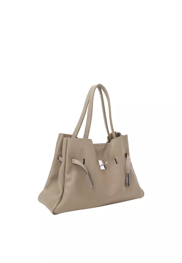 SAOIRSE Soft Structural Belt Tote Bag - Toffee