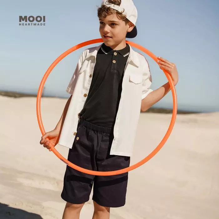 Mooi Celana Pendek Chinos Cargo Anak Alexi Pocket Short Cargo Chinos - Black