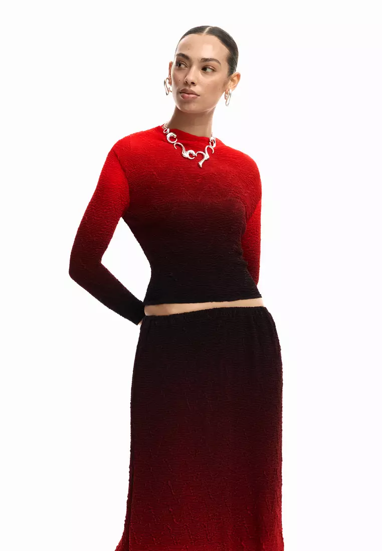 Gradient midi skirt