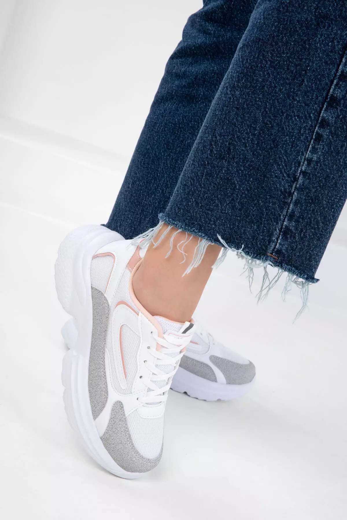 White-Powder Women's Sneaker 20413