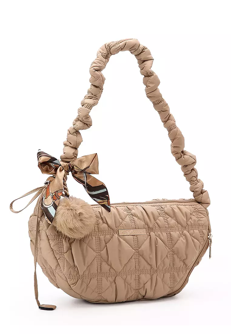 GYKACO KYUMI Khaki - Tas Wanita Sling Bag - Fashion Top Handle Bag (Import)