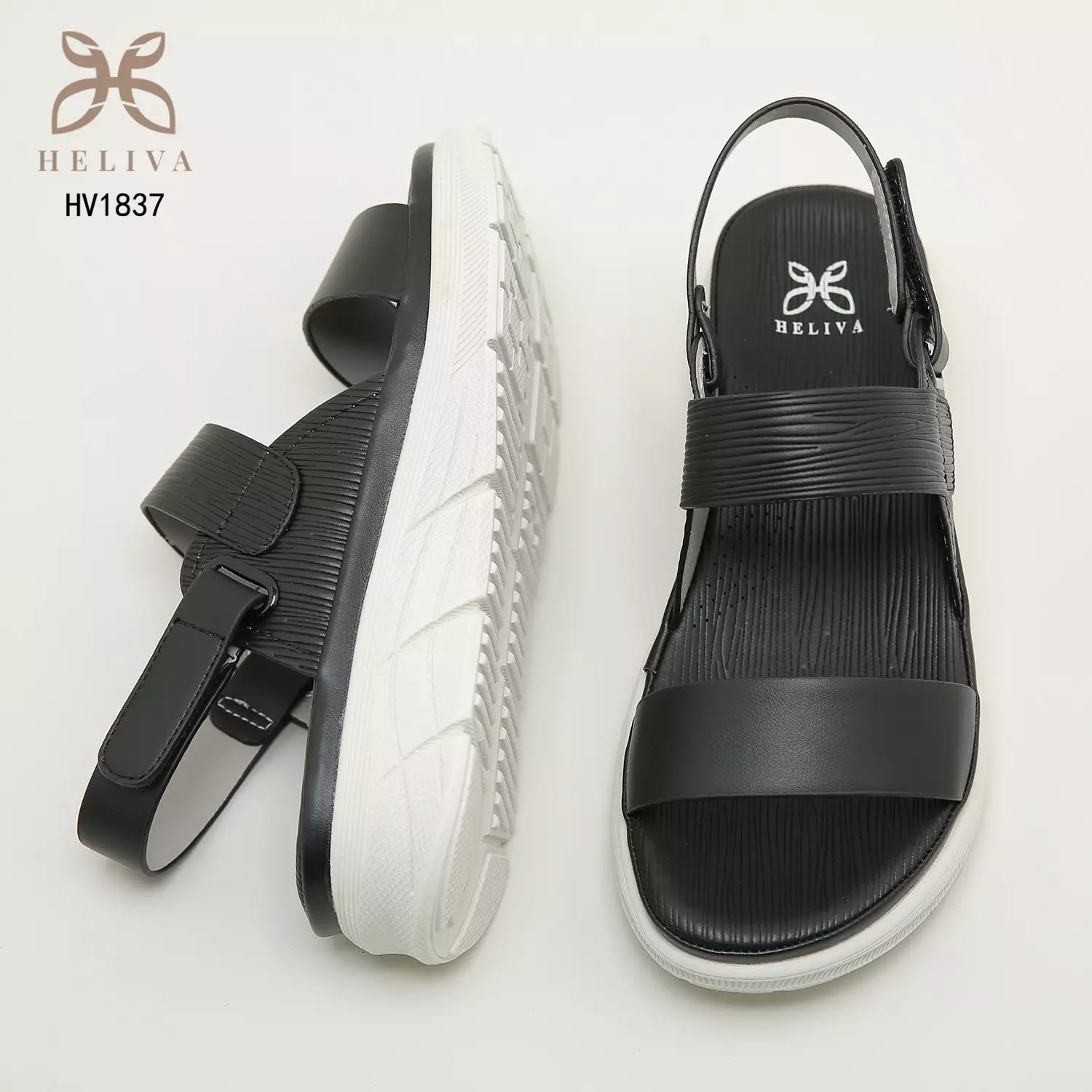 Heliva Shela Sandal Wedges Strap Ankle Wrap Sol 4cm