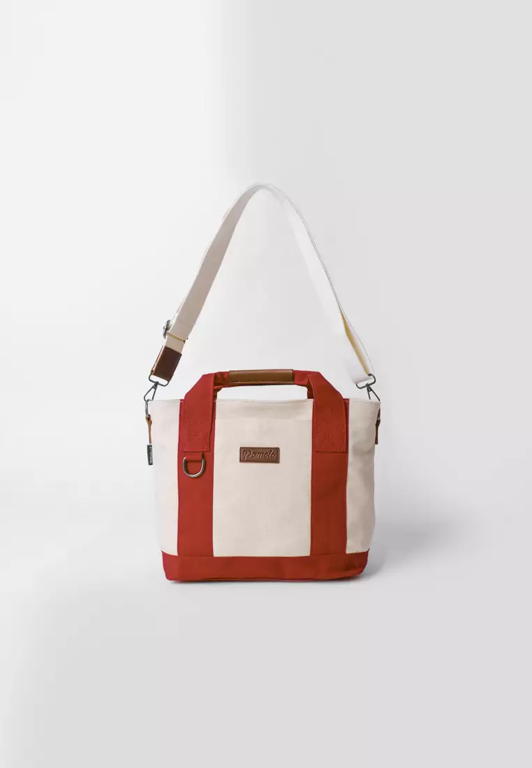 Pamole - Tas Selempang Wanita Bahan Kanvas Penutup Resleting - Kelly Series Comb Orange