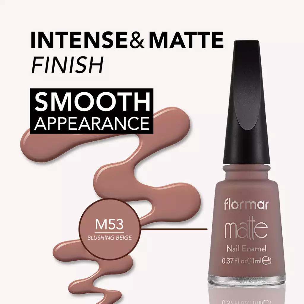 Flormar Matte Nail Enamel - M53 Blushing Beige | Kutek Halal Certified